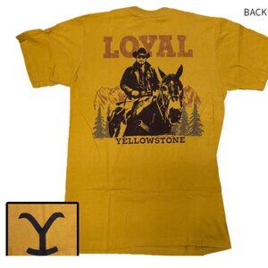 Yellowstone T-Shirt Tee Men’s Small "Rip"  Marigold Yellow T-shirt
